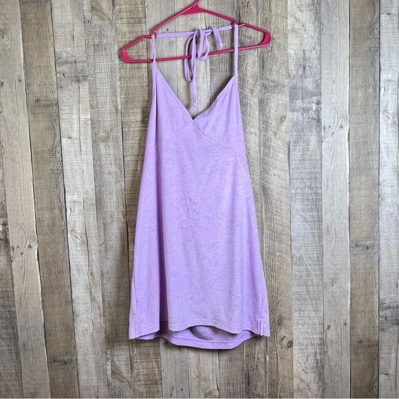 Xhilaration Medium Terry Cloth V-Neck Backless Tie Neck Dress New With Tags - Picture 1 of 8